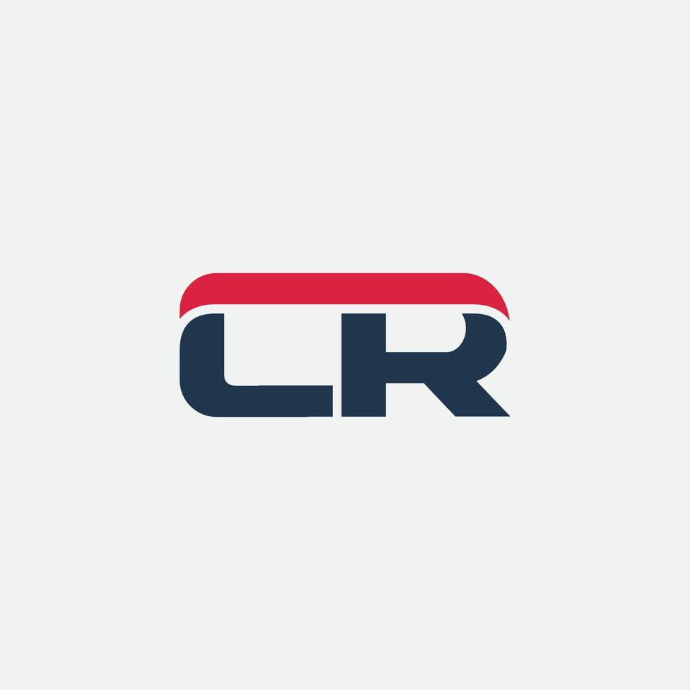 Abstract CR monogram design concept vector