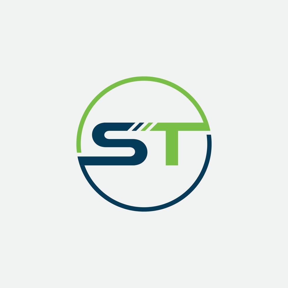 Initial letter st logo design concept vector