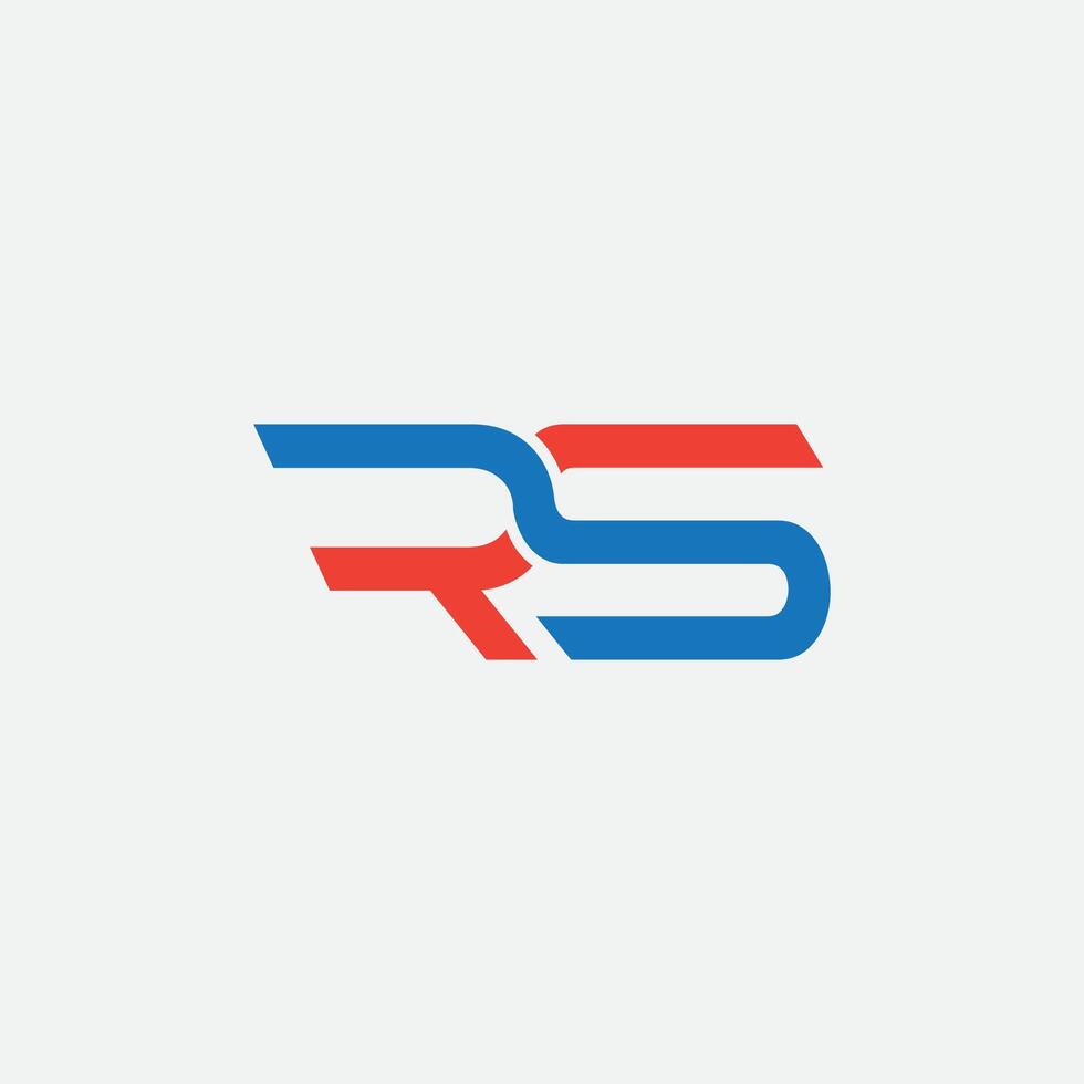 Abstract RS monogram logo design concept vector