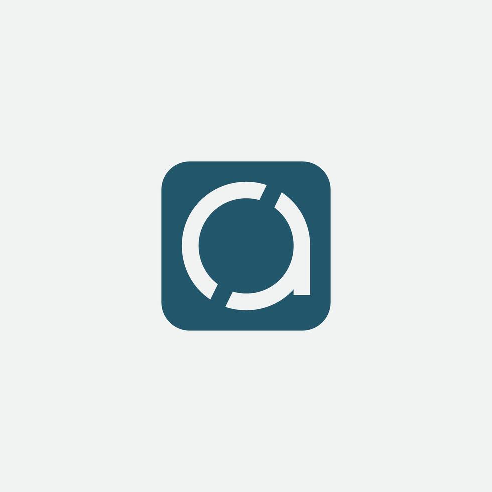 Logo initial CA minimalist abstract design vector