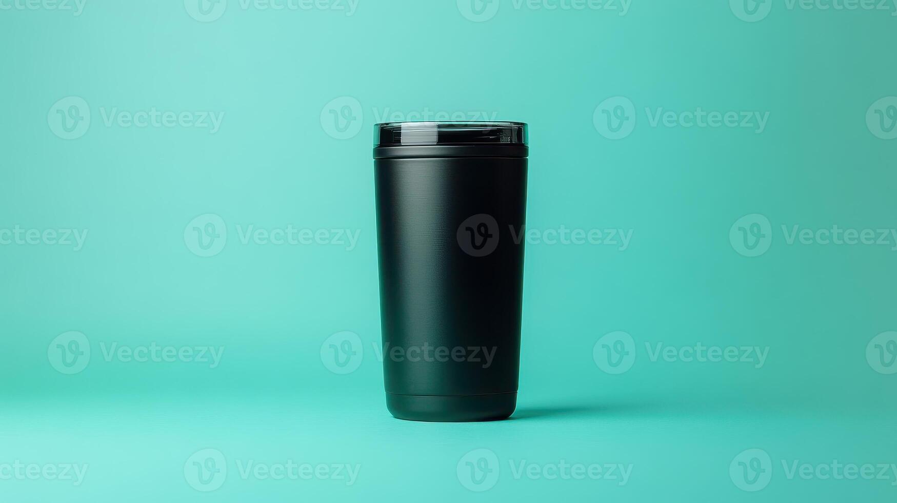 Stylish Minimalist Black Stainless Steel Tumbler for Hot and Cold Beverages - Perfect Addition to Your Drinkware Collection photo