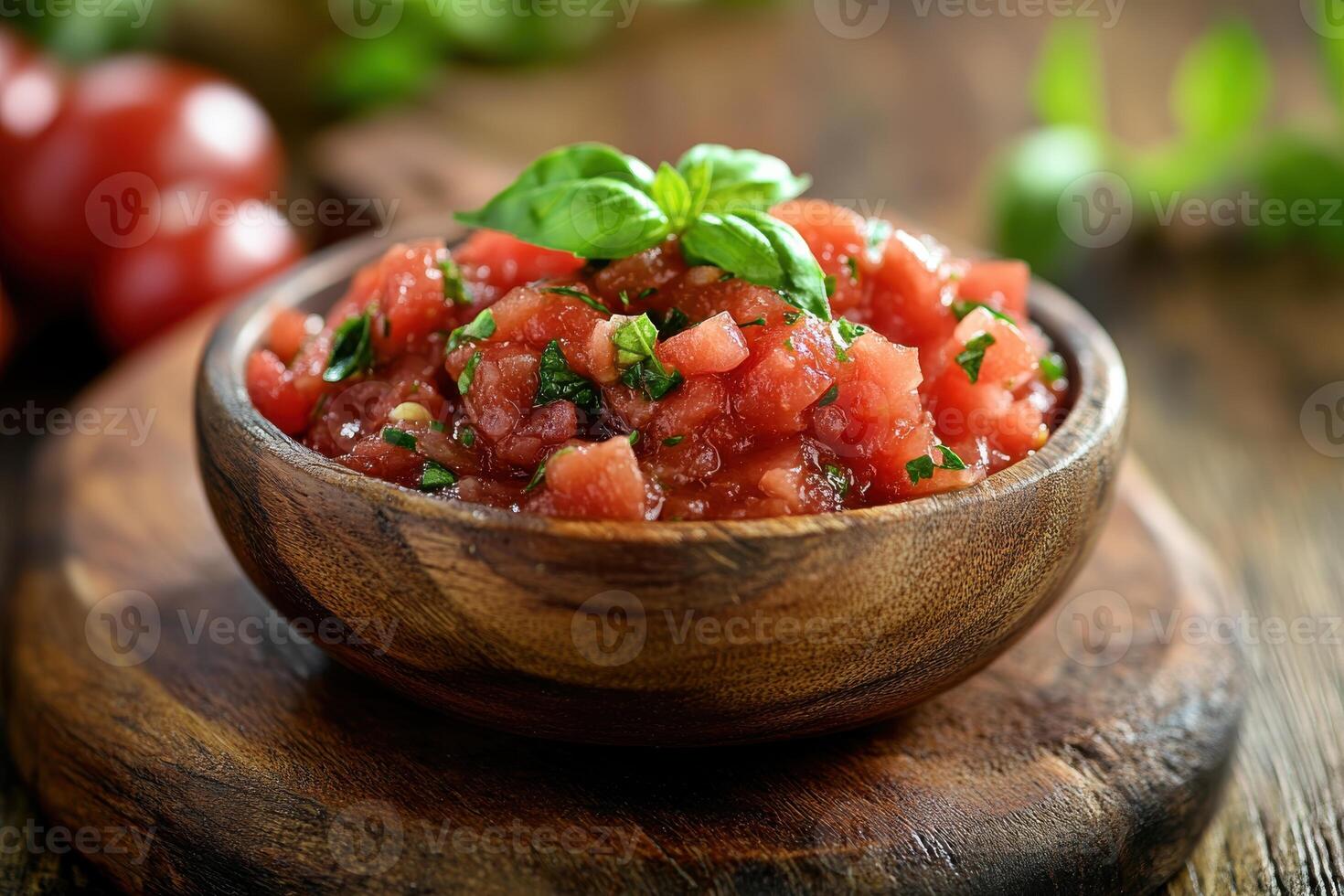 Classic Italian Tomato Sauce with Fresh Basil for Culinary Delights photo