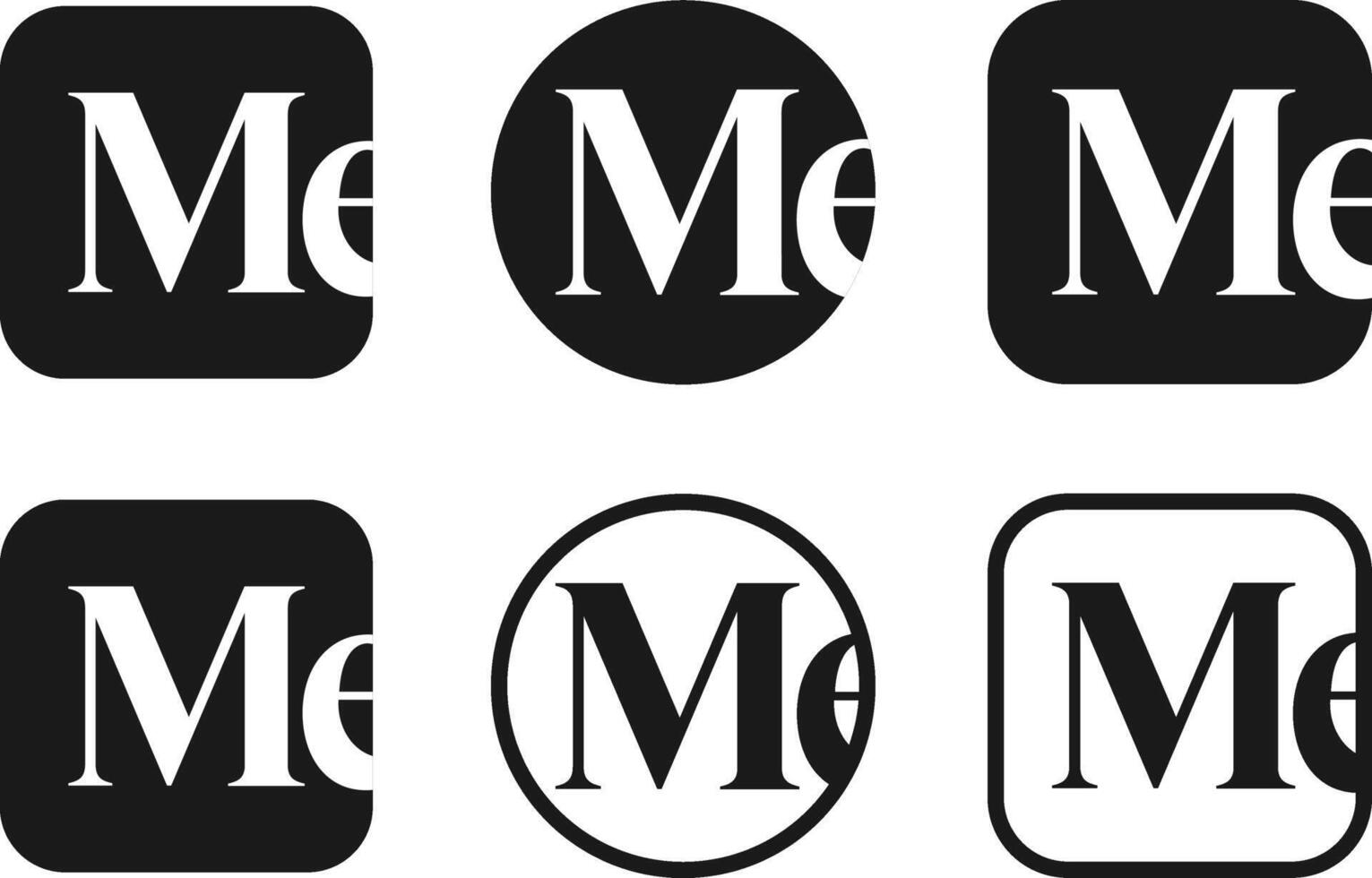 Medium logo button icon vector