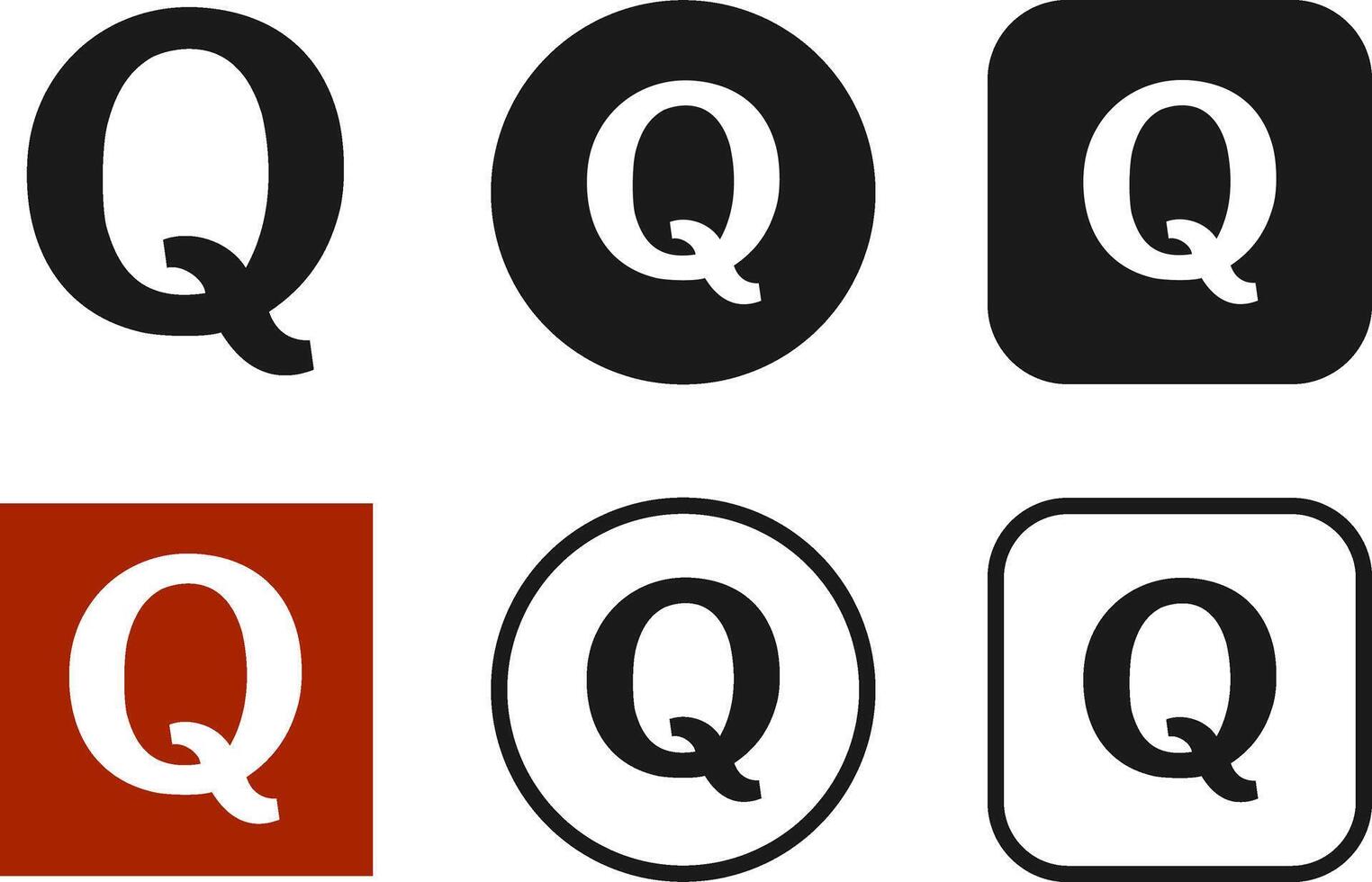 Quora logo button icon vector