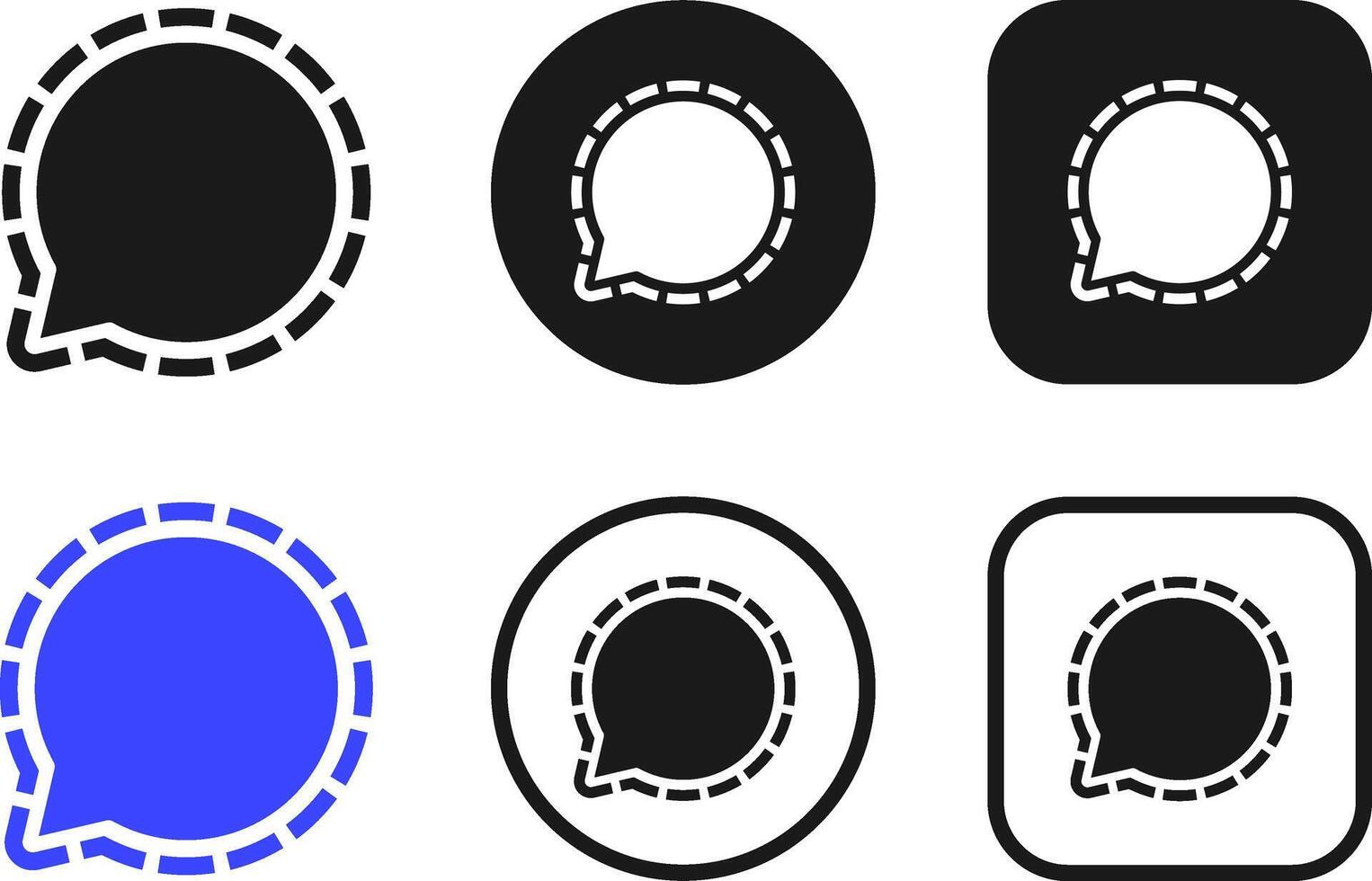 Signal logo button icon vector