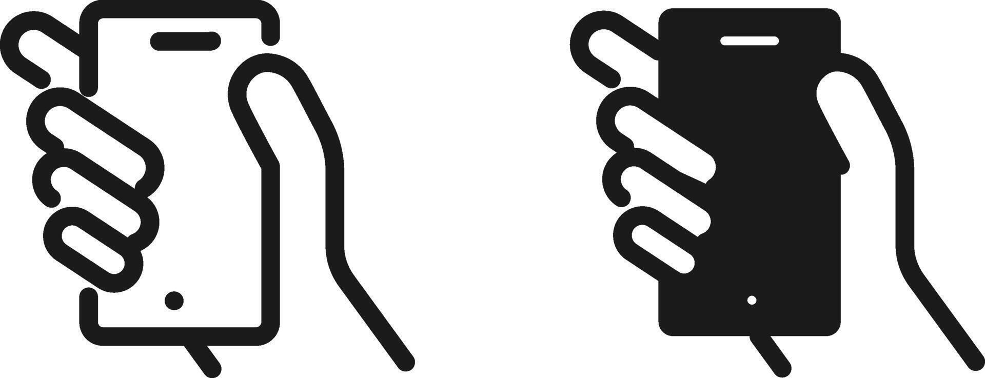 Hand Smartphone contact icon vector