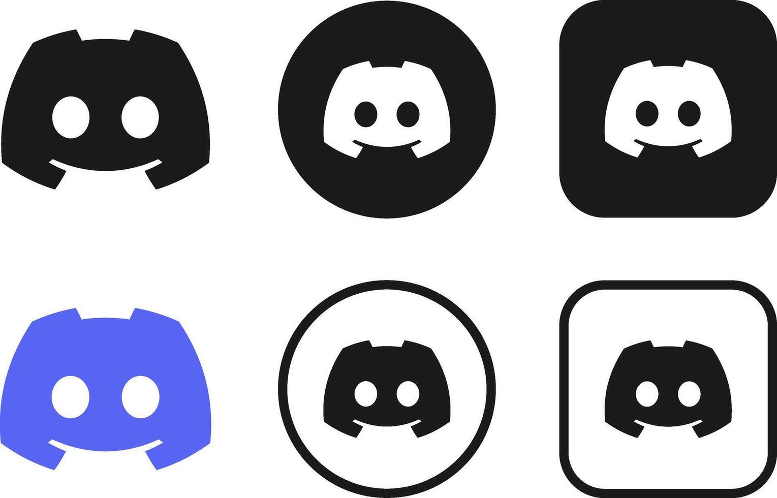 Discord logo button icon vector