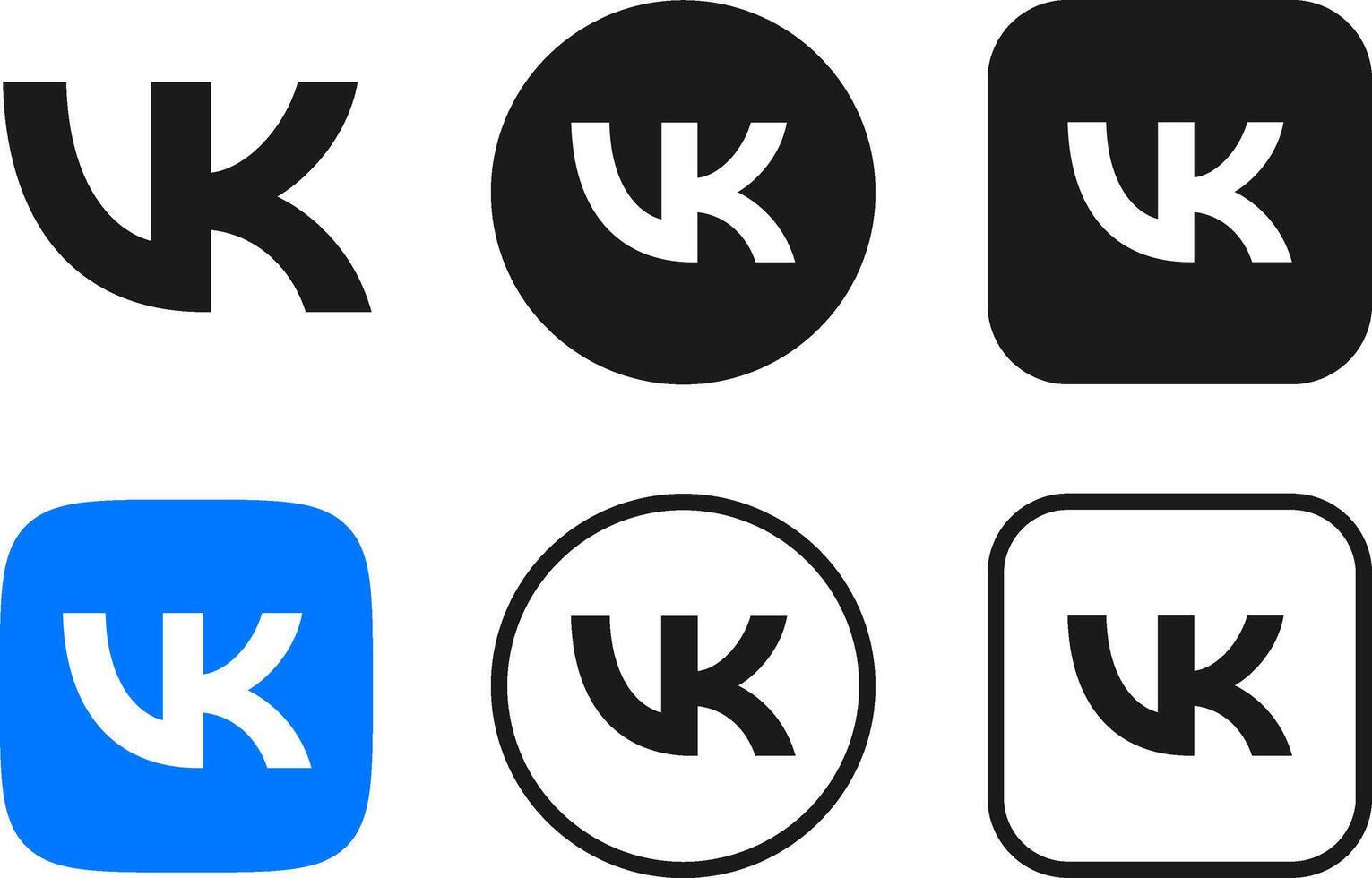 VK Vkontakte logo button icon vector