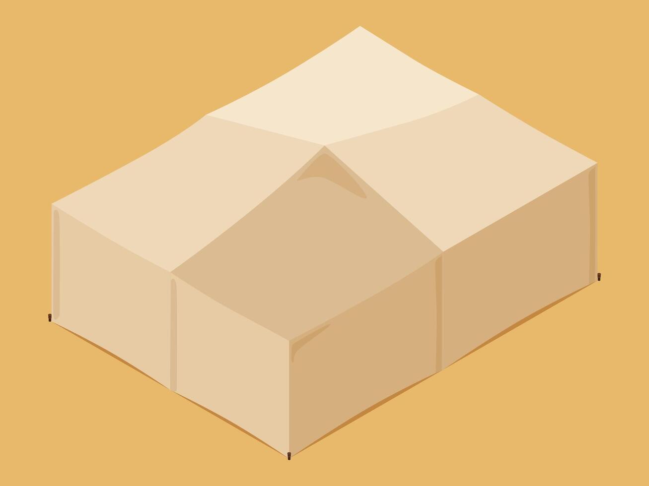 Tent in Isometric Perspective Inspired by Old Testament Israelite Nomadic Lifestyle vector