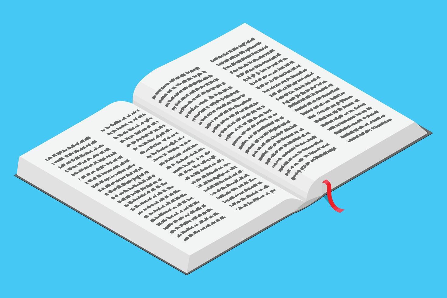 Open Bible in Isometric Perspective vector