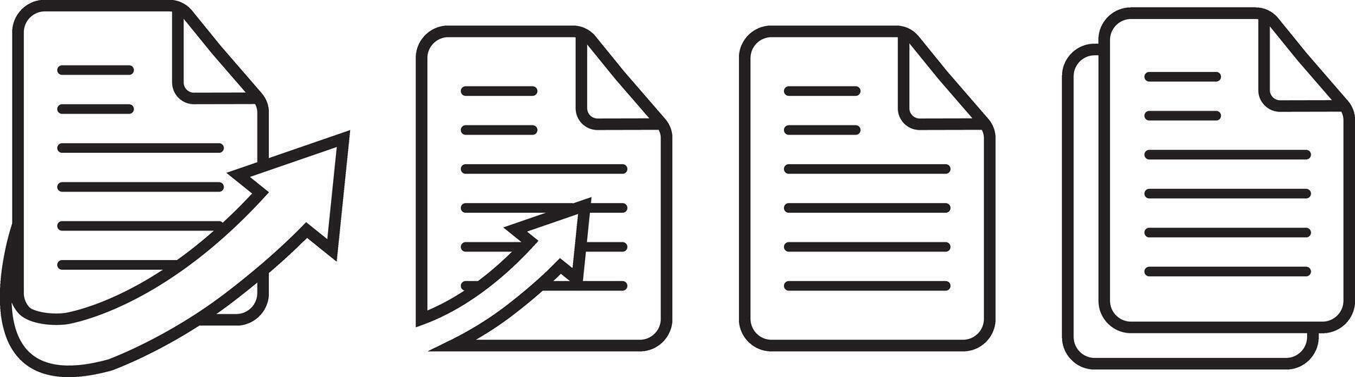 Simple paper documents vector