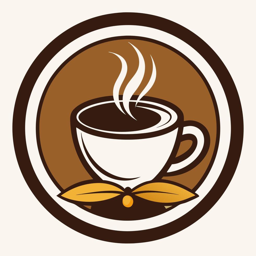 Coffee cup icon, retro style illustration vector
