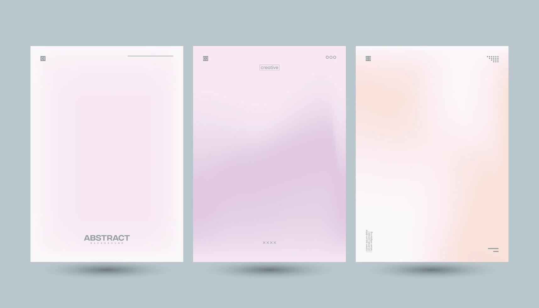 Minimal Abstract Gradient Background Set with Soft Pastel Colors for Modern Branding, Social Media, and Web Design vector
