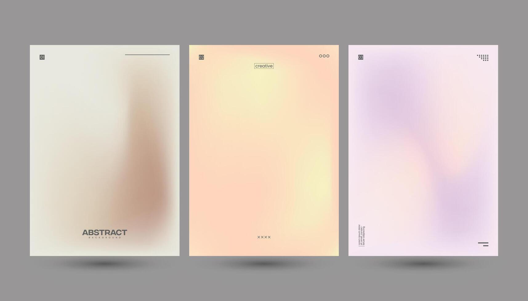 Minimal Abstract Gradient Background Collection with Soft Pastel Colors for Branding, Web Design, and Social Media vector
