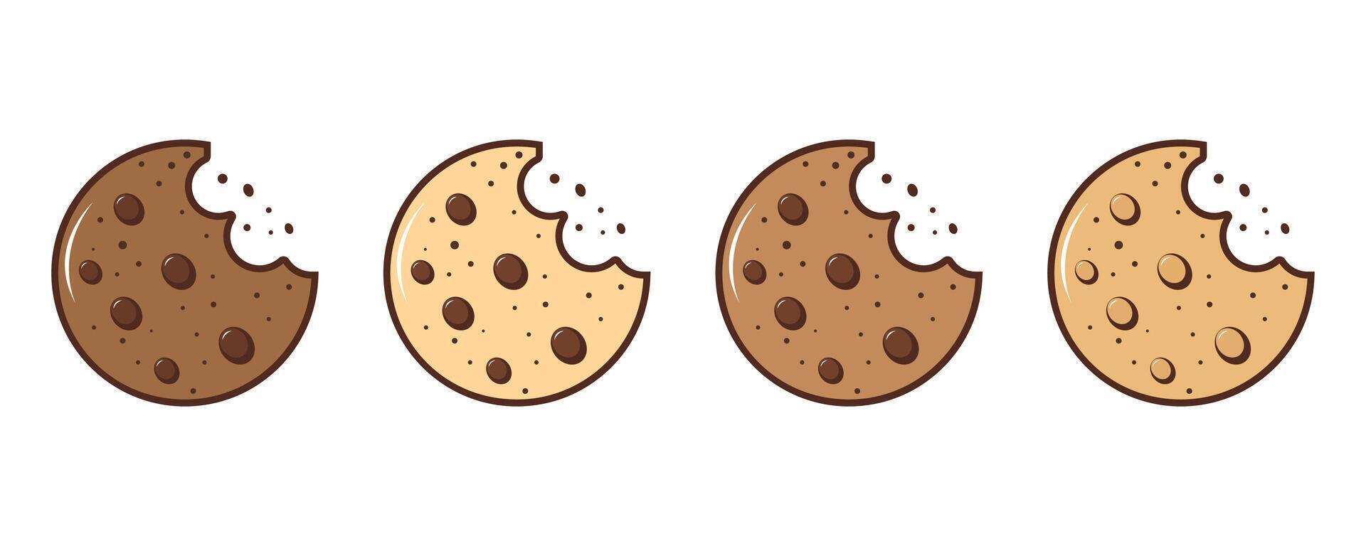 Cookie set. Biscuit and snack icon, Bakery dessert food. illustration vector