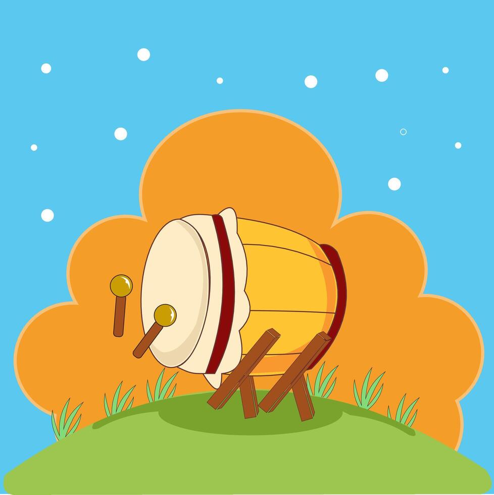 ramadan drum design vector
