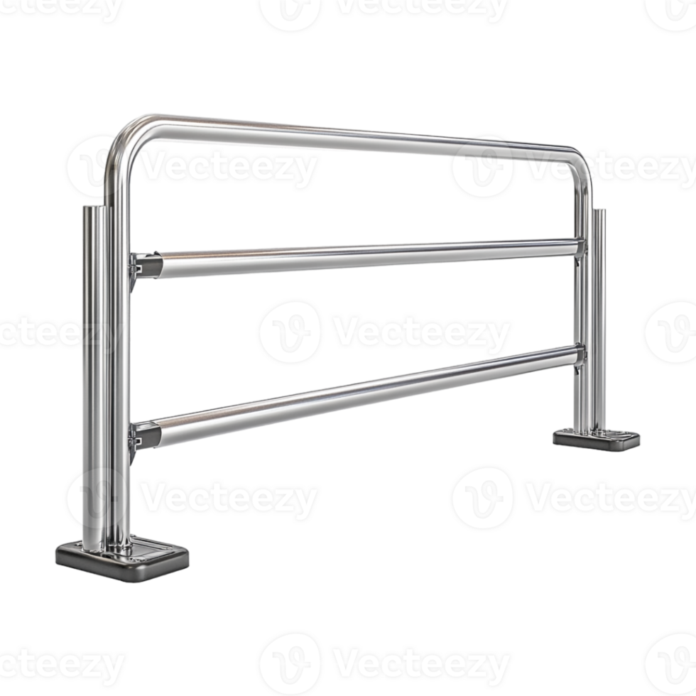 a metal railing with two bars on it png