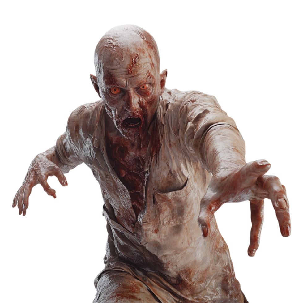 a zombie is running in the background png