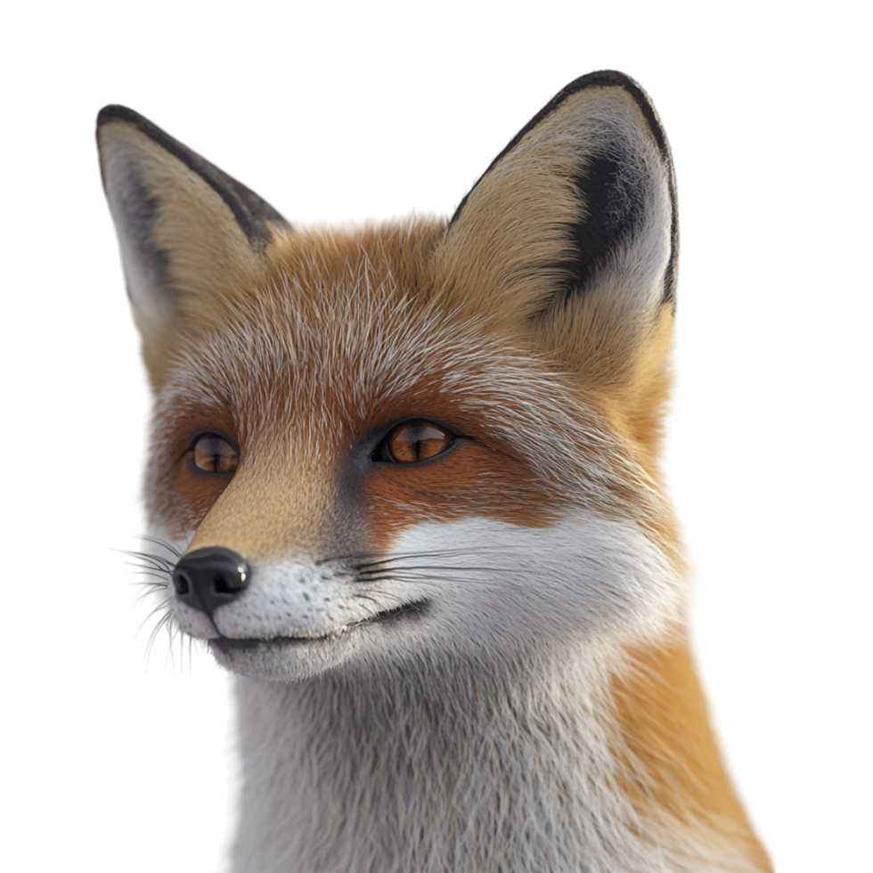 red fox is standing in front of a transparent background png