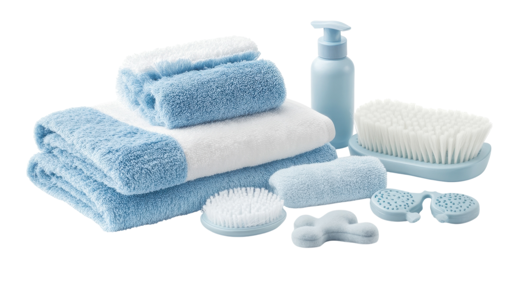 Soft and fluffy spa essentials for a relaxing grooming experience at home png