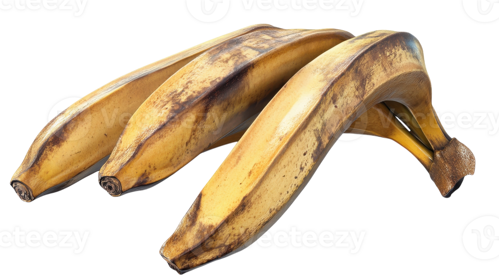 Fresh, ripe bananas ready for use in smoothies and desserts at a local market in the afternoon sunlight png