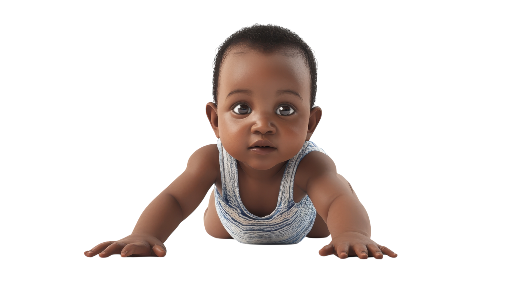Baby crawling on hands and knees, exploring surroundings in a bright and open space png