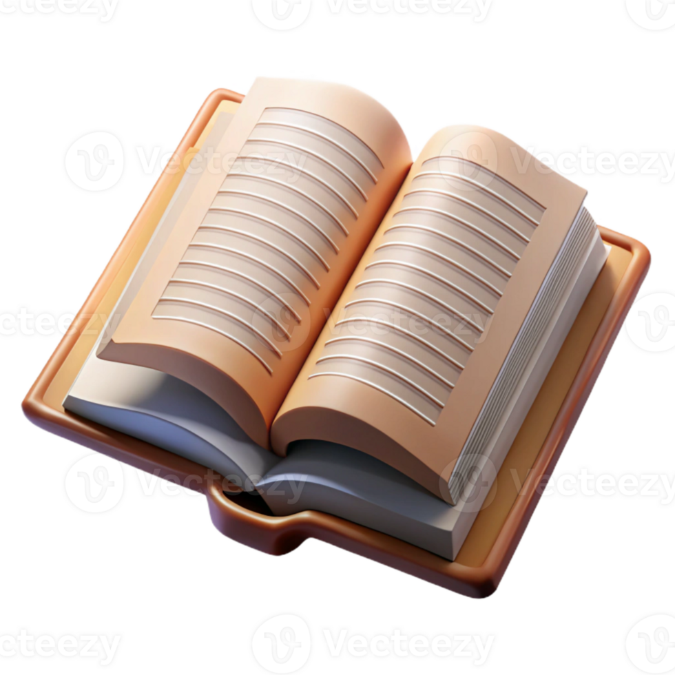 vibrant creative Open Book with Foreign Script Transparent Background exclusive png
