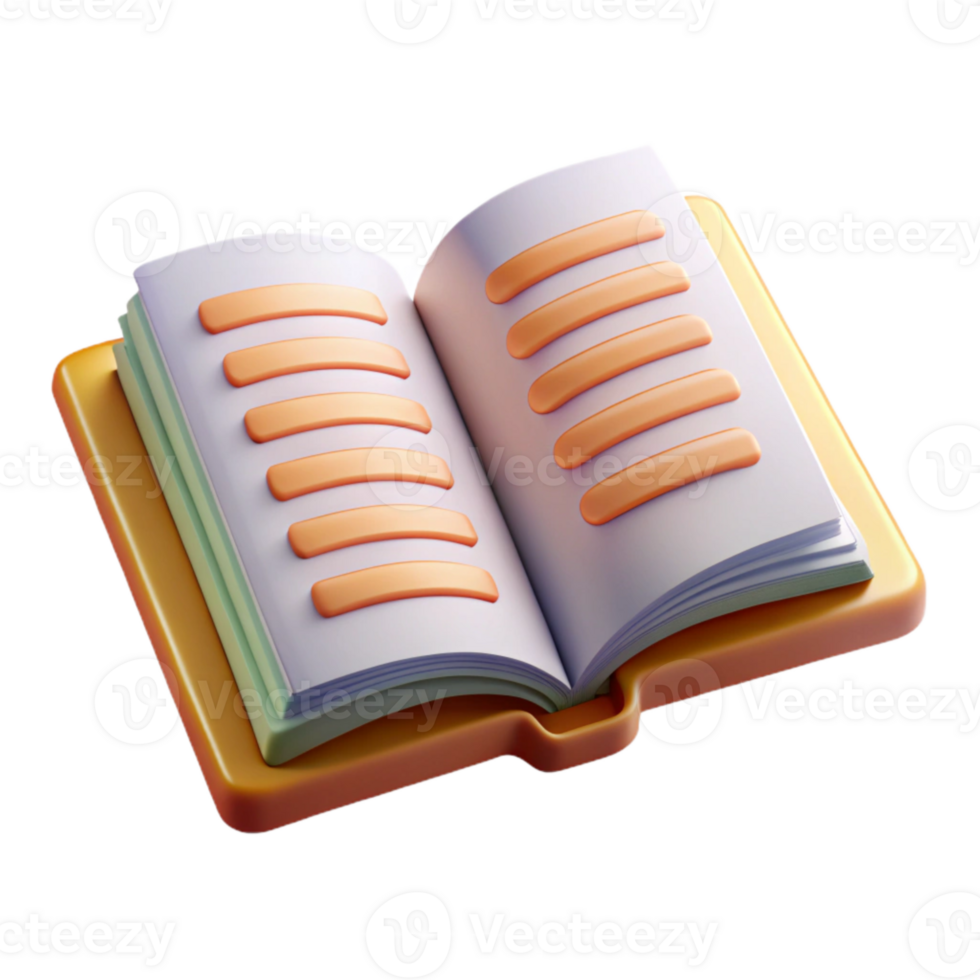 vibrant artistic Open Book with Multilingual Phrases Transparent Background professional png