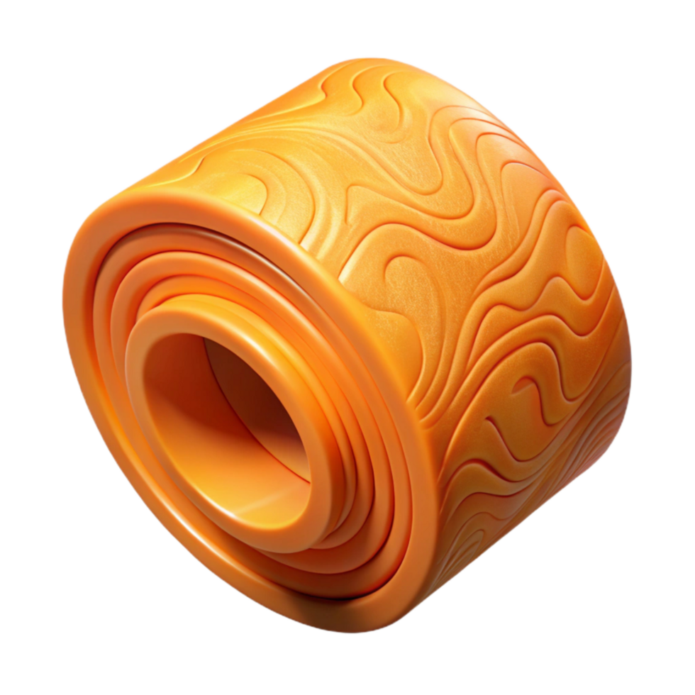 dramatic classic Orange Abs Filament Roll Transparent Background authentic png