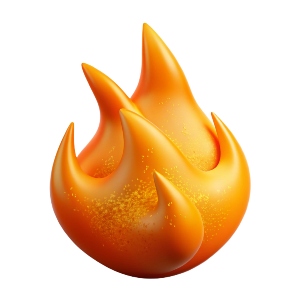 elegant creative Orange Fire Spark Transparent Background authentic png