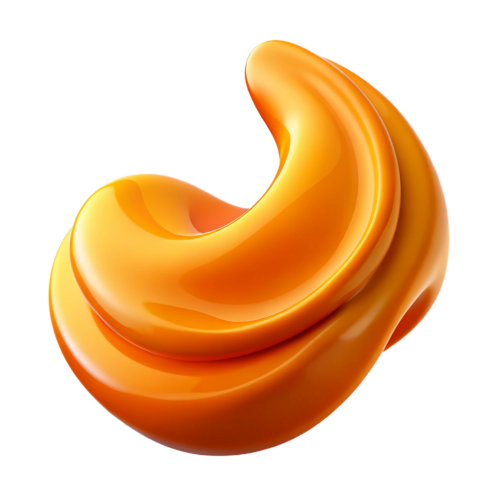 extraordinary rustic Orange Fluid Wave Cutout with Transparent Background high quality png
