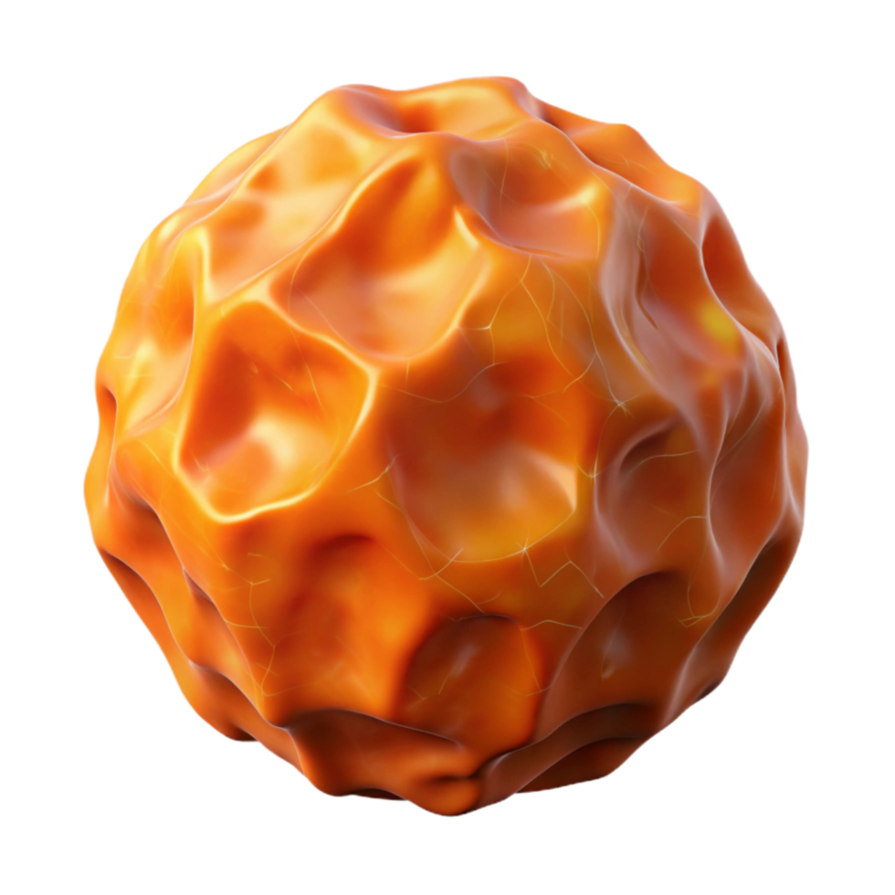 serene abstract Orange Magma Texture Transparent Background authentic png
