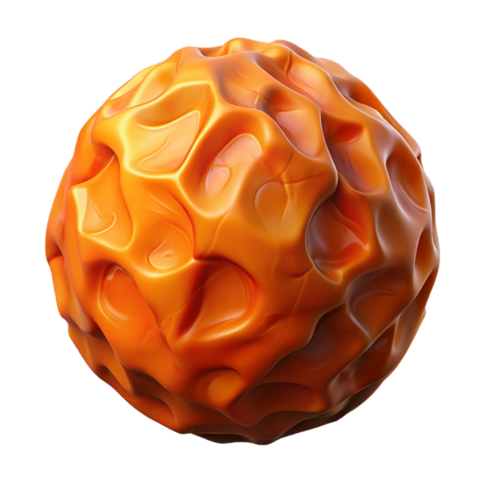 impressive abstract Orange Magma Texture Transparent Background detailed png