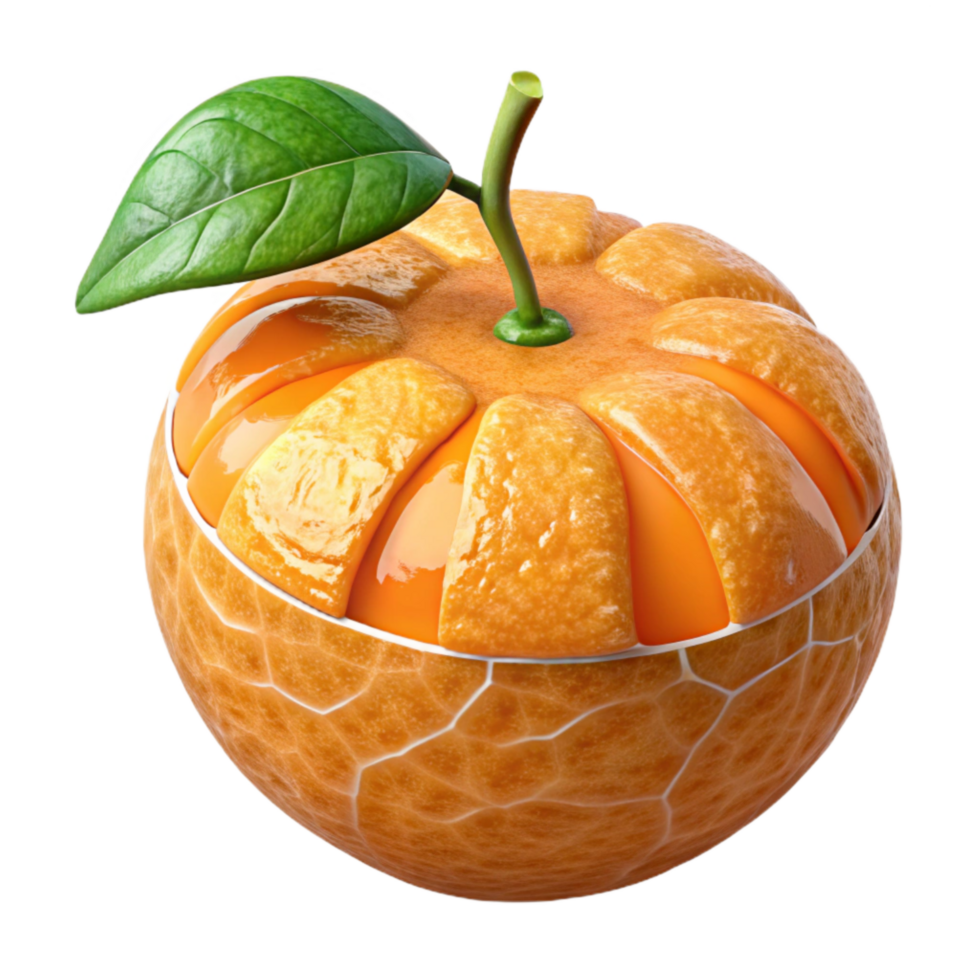extraordinary artistic Orange Mandarin Orange Cutout Transparent with Segments high quality png
