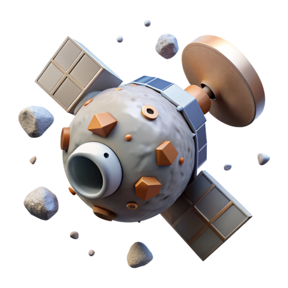 elegant modern Orbital Debris Removal Mission Isolated detailed png