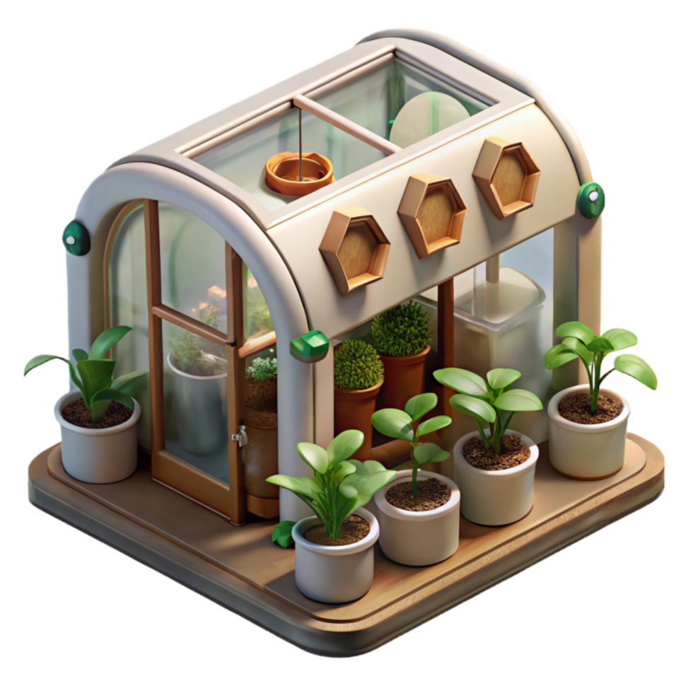 stunning modern Orbital Greenhouse Plant Growth Chamber detailed png