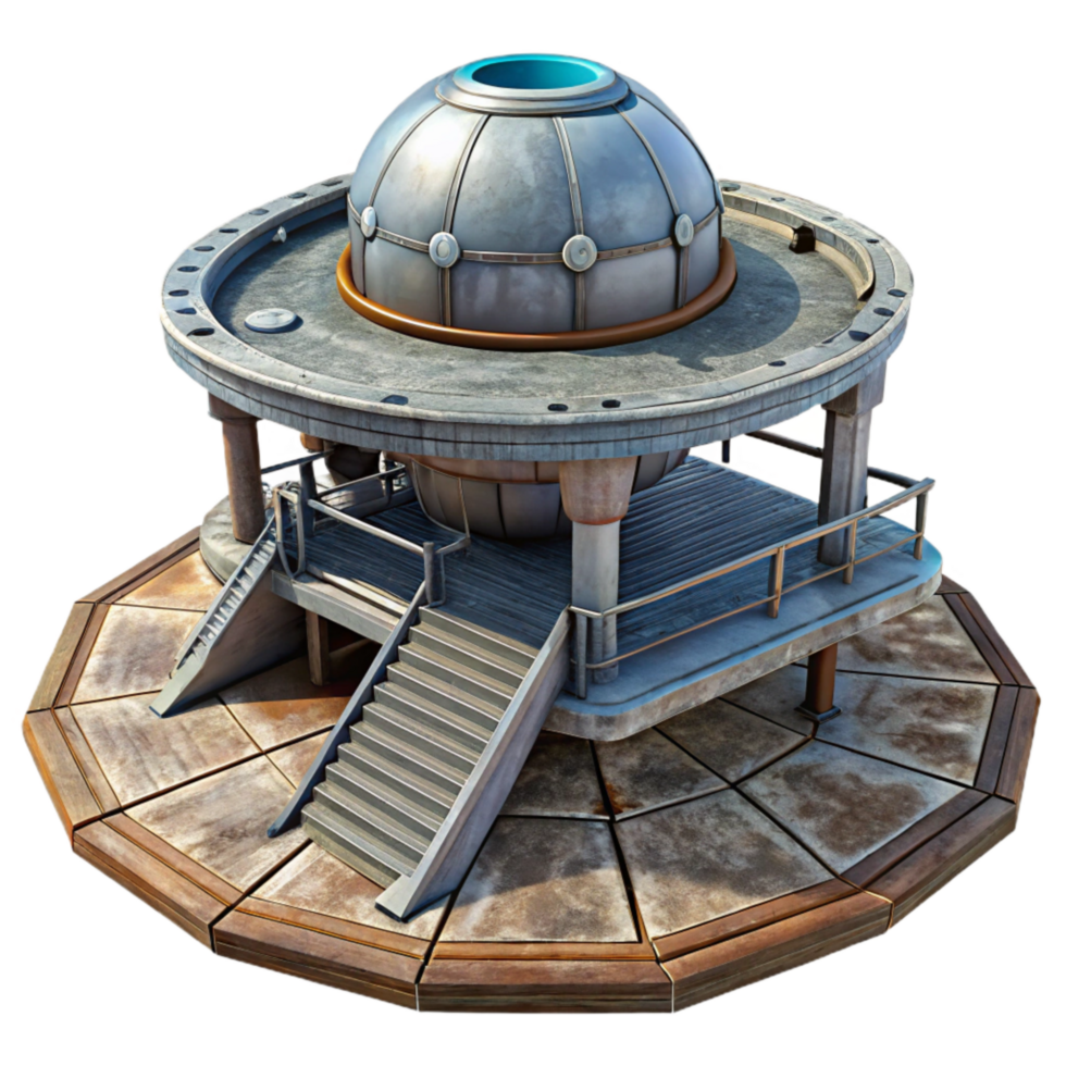 wonderful minimalist Orbital Platform Cutout with Observation Deck png
