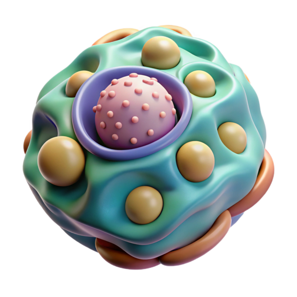 impressive creative Organic Cell Structure Cutout with Microscopic Detail exclusive png