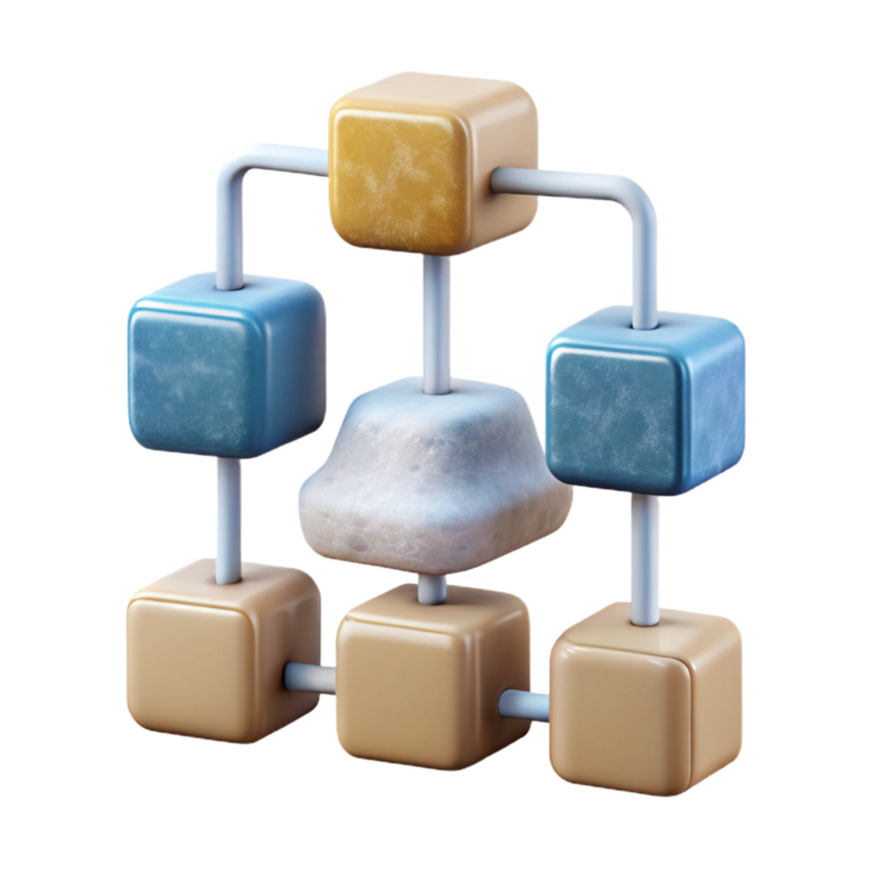 dramatic minimalist Organic Computing System Diagram Transparent Background authentic png