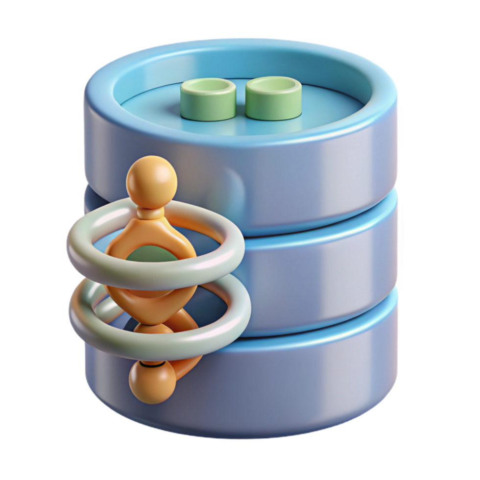 elegant abstract Organic Data Storage with Dna Helix Isolated professional png