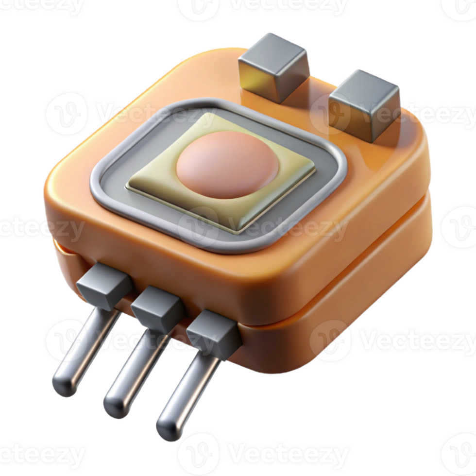 vibrant modern Organic Transistor Magnified View Cutout authentic png