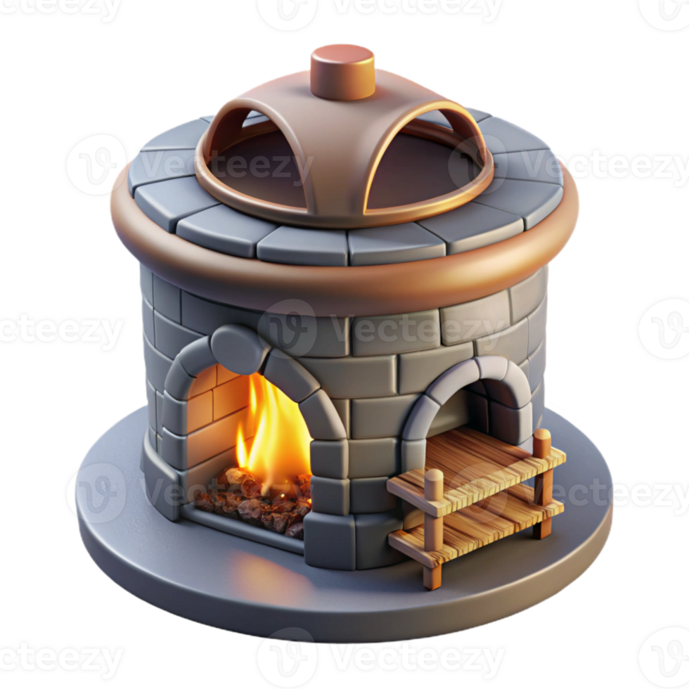 stunning abstract Outdoor Fireplace with Grill Top View Cutout with Firelight Detail authentic png