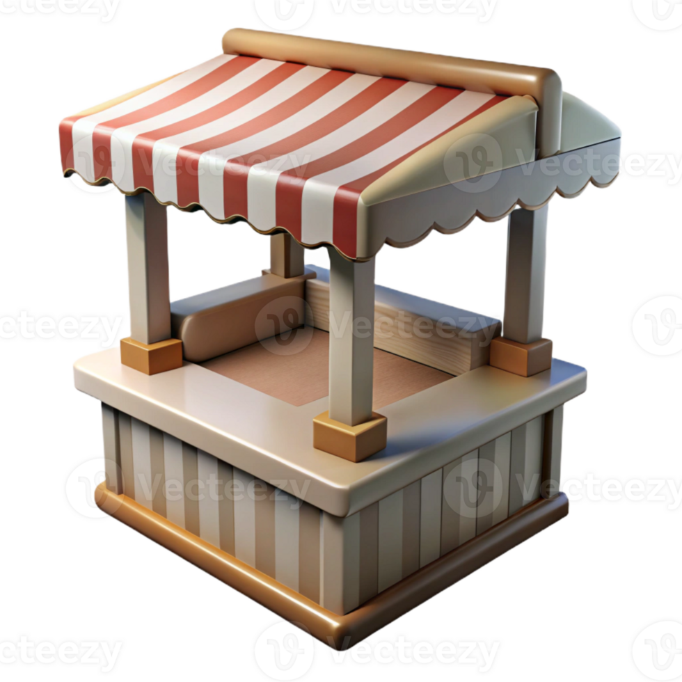 elegant abstract Outdoor Market Stall Striped Awning Cutout high resolution png