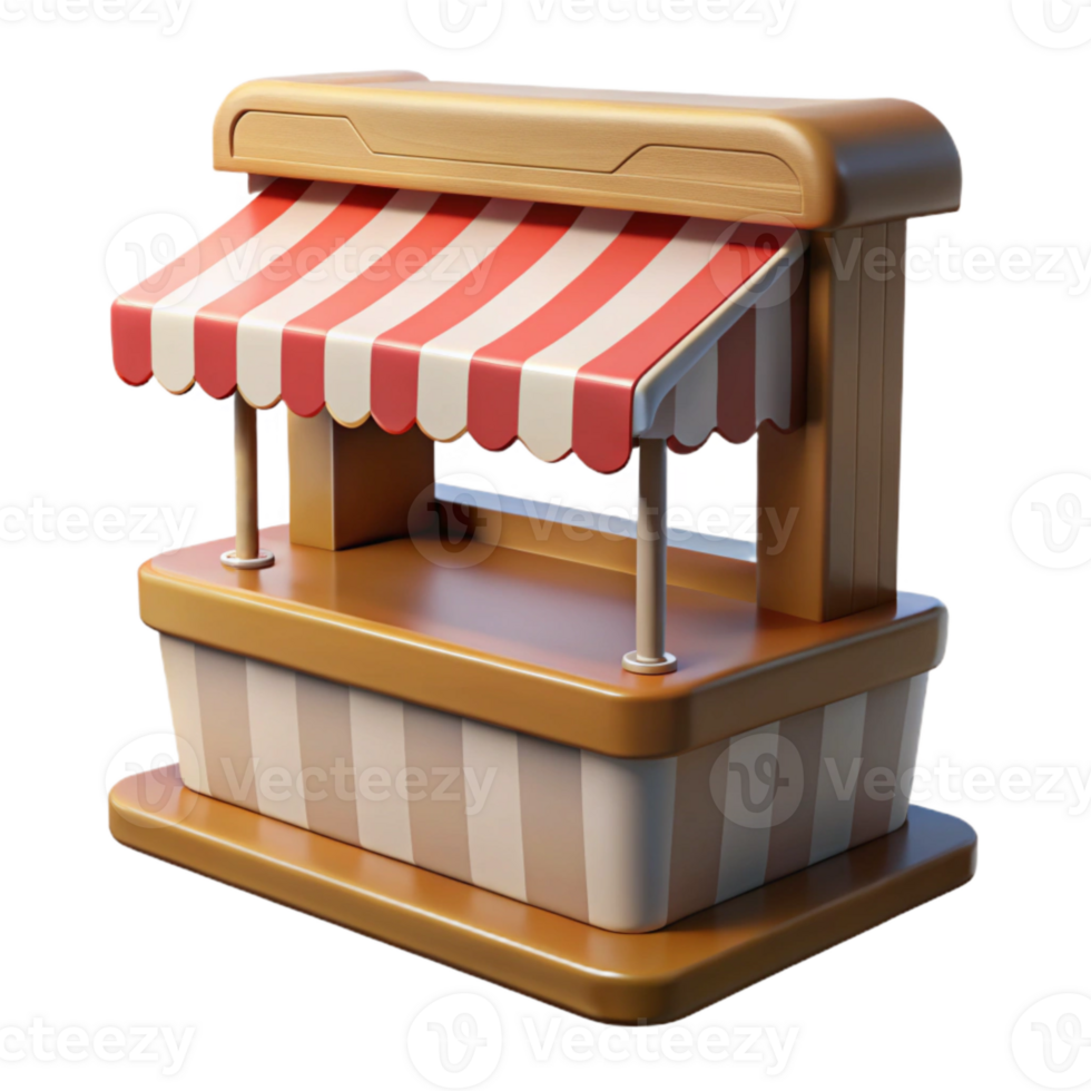 extraordinary creative Outdoor Market Stall Striped Awning Cutout authentic png