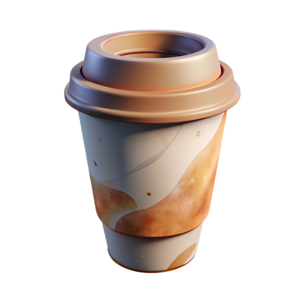 serene classic Paper Cup with Minimalist Design Isolated high resolution png
