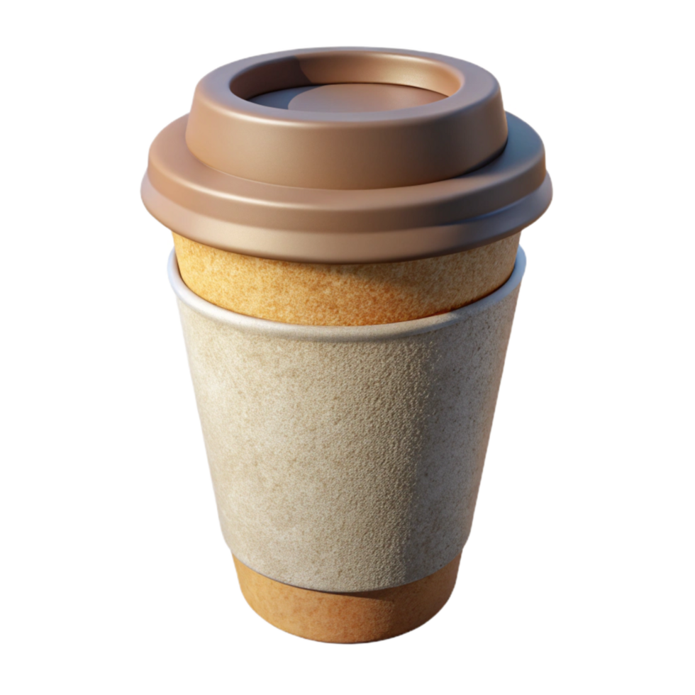 extraordinary rustic Paper Cup with Minimalist Design Isolated exclusive png