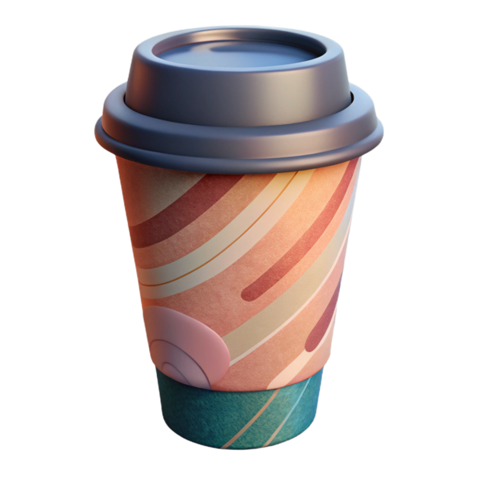 beautiful contemporary Paper Cup with Modern Design Isolated exclusive png