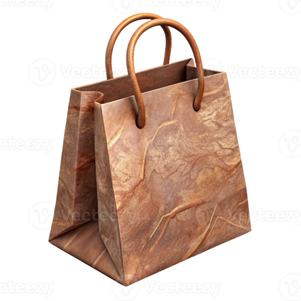 serene classic Paper Shopping Bag with Minimalist Design Isolated high resolution png