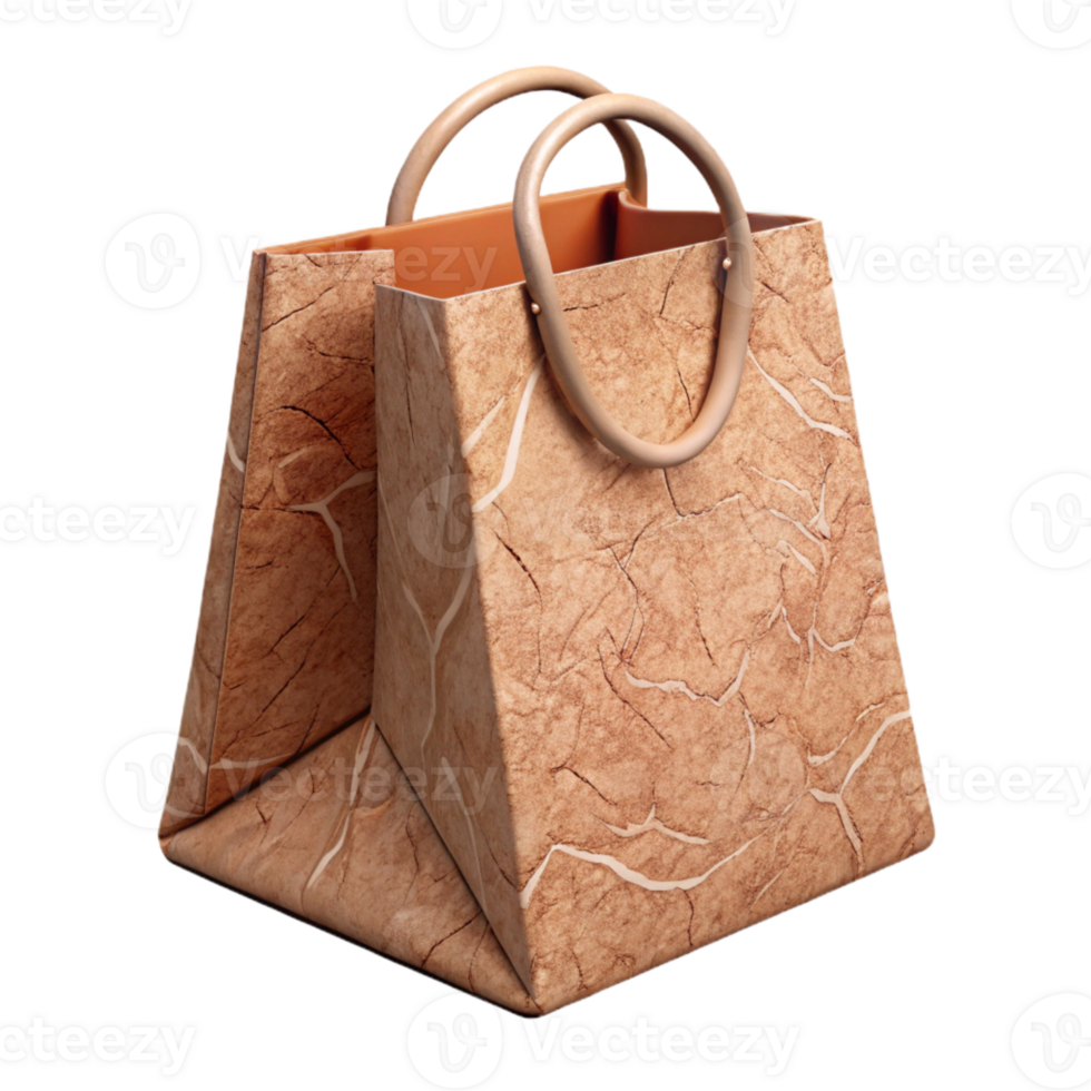 magnificent traditional Paper Shopping Bag with Minimalist Design Isolated detailed png