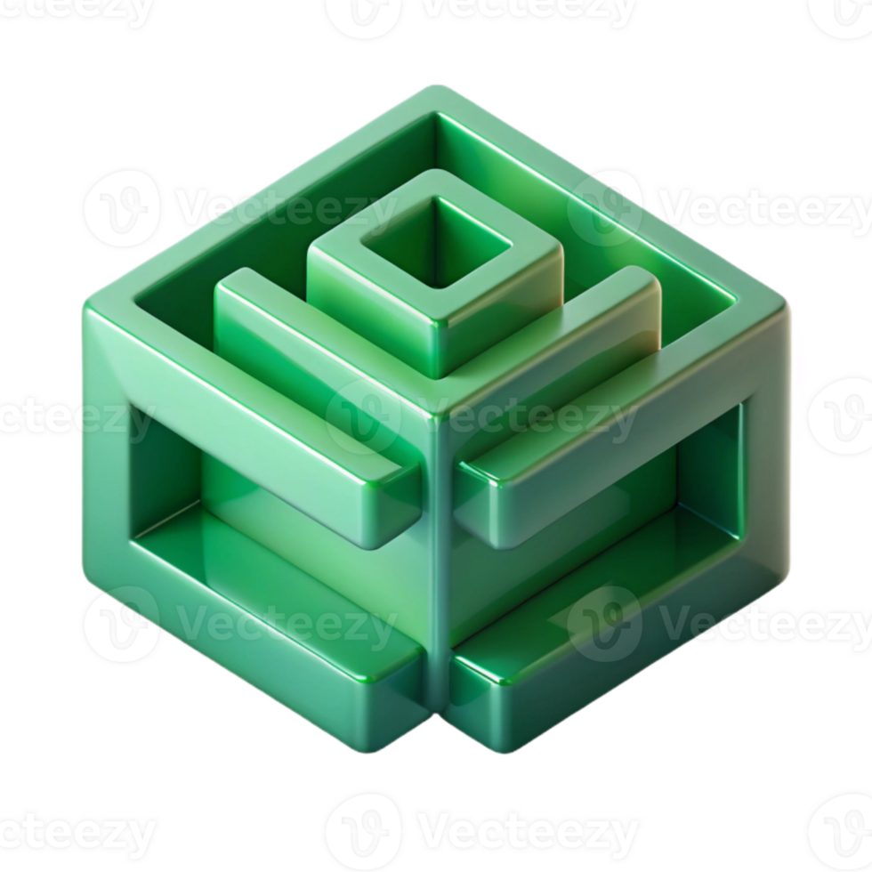 magnificent artistic Parallel Dimensions Overlapping Green Transparent Background professional png